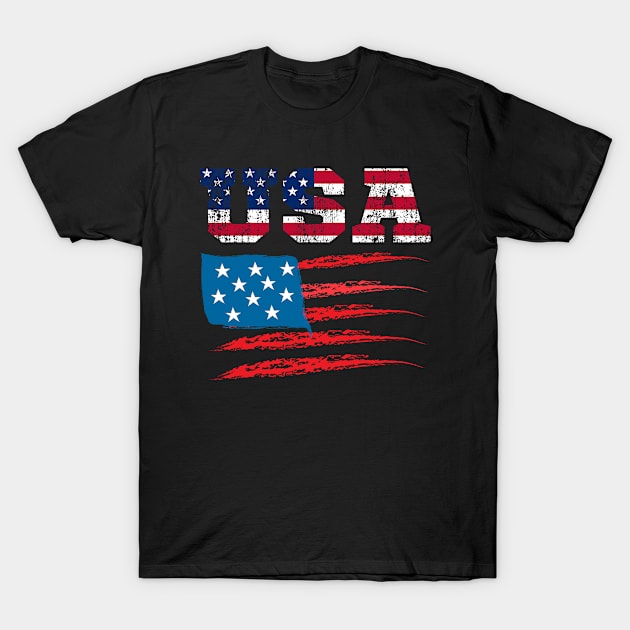 United States of America Flag/ USA Flag T-Shirt by UranusArts